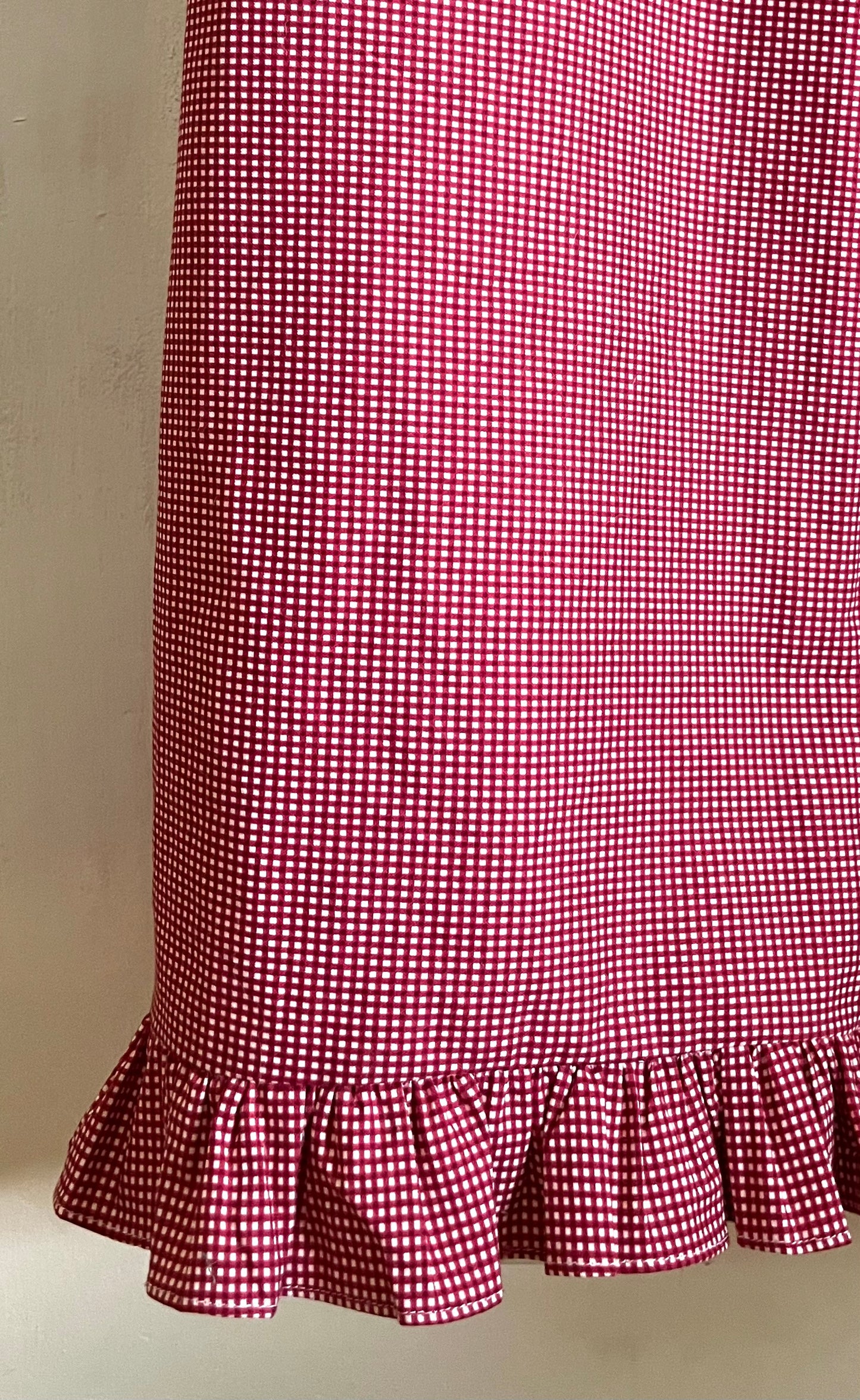 Jane Ruffle Pant in Scarlet Check