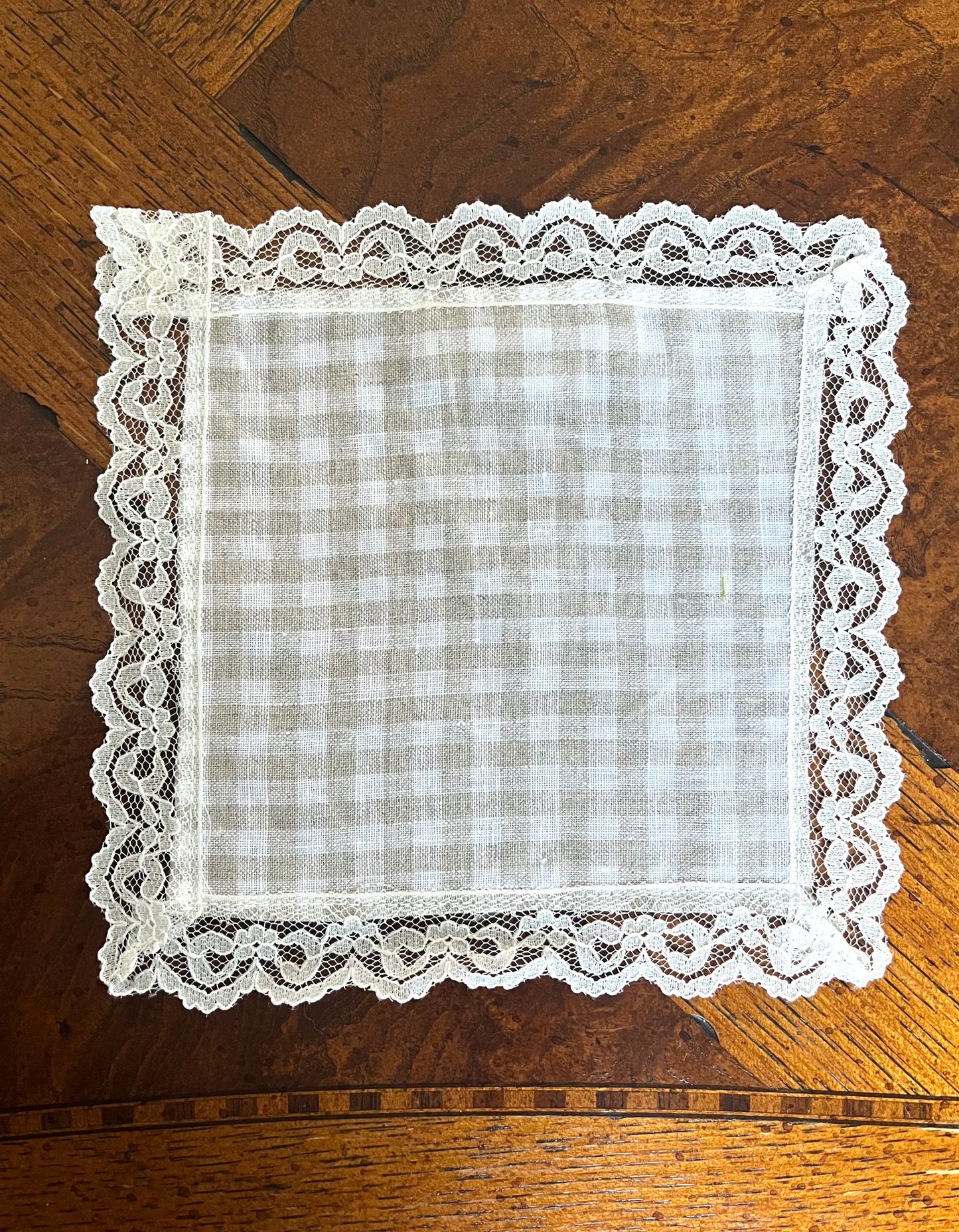 Cocktail Napkins in Oat Gingham Linen (Set of 4)