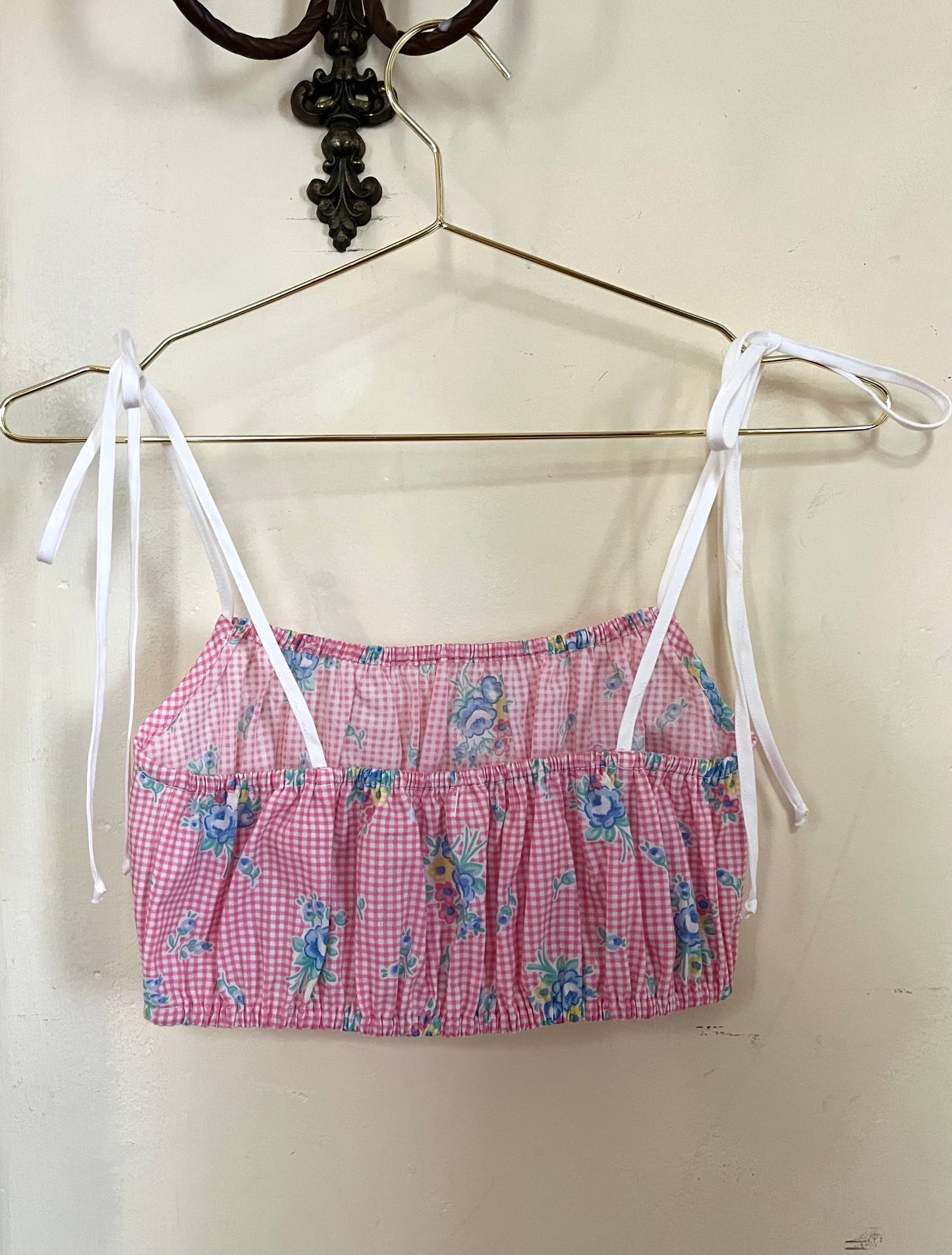 Picnic Top in Camellia Floral Gingham