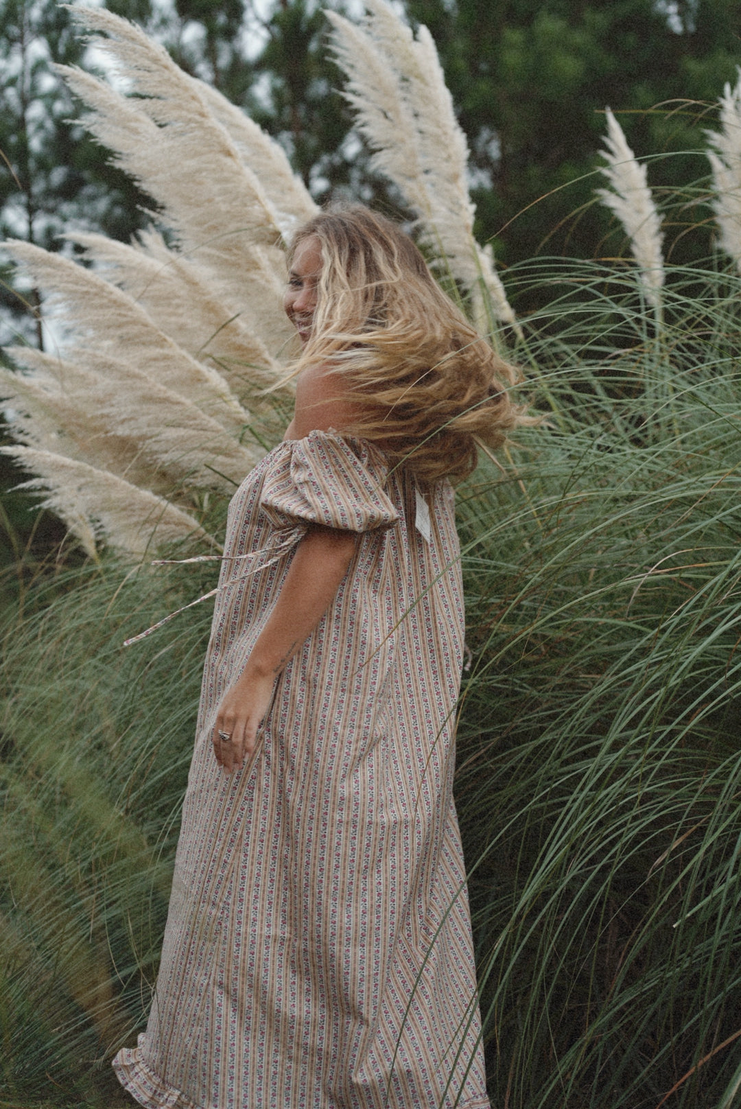 Millie Housedress in Autumn Stripe