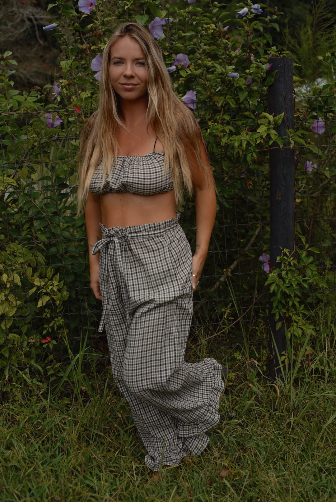 Jane Ruffle Pant in Heirloom Plaid