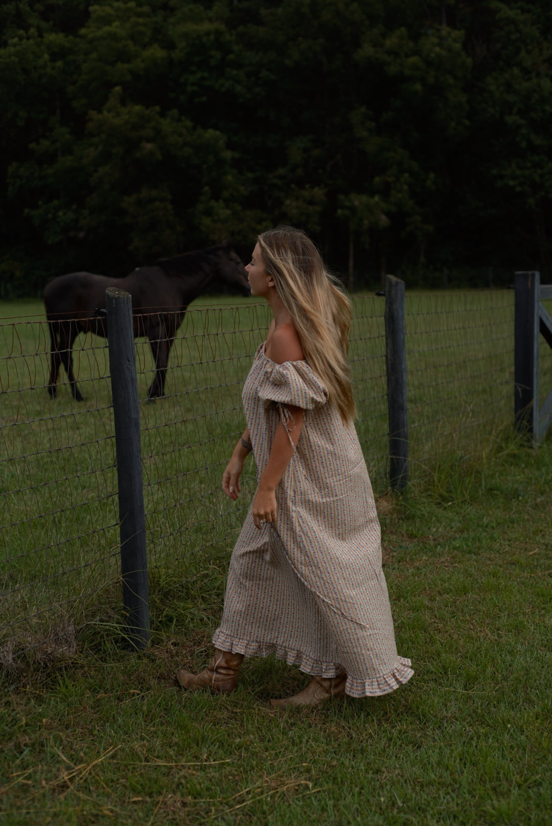 Millie Housedress in Autumn Stripe