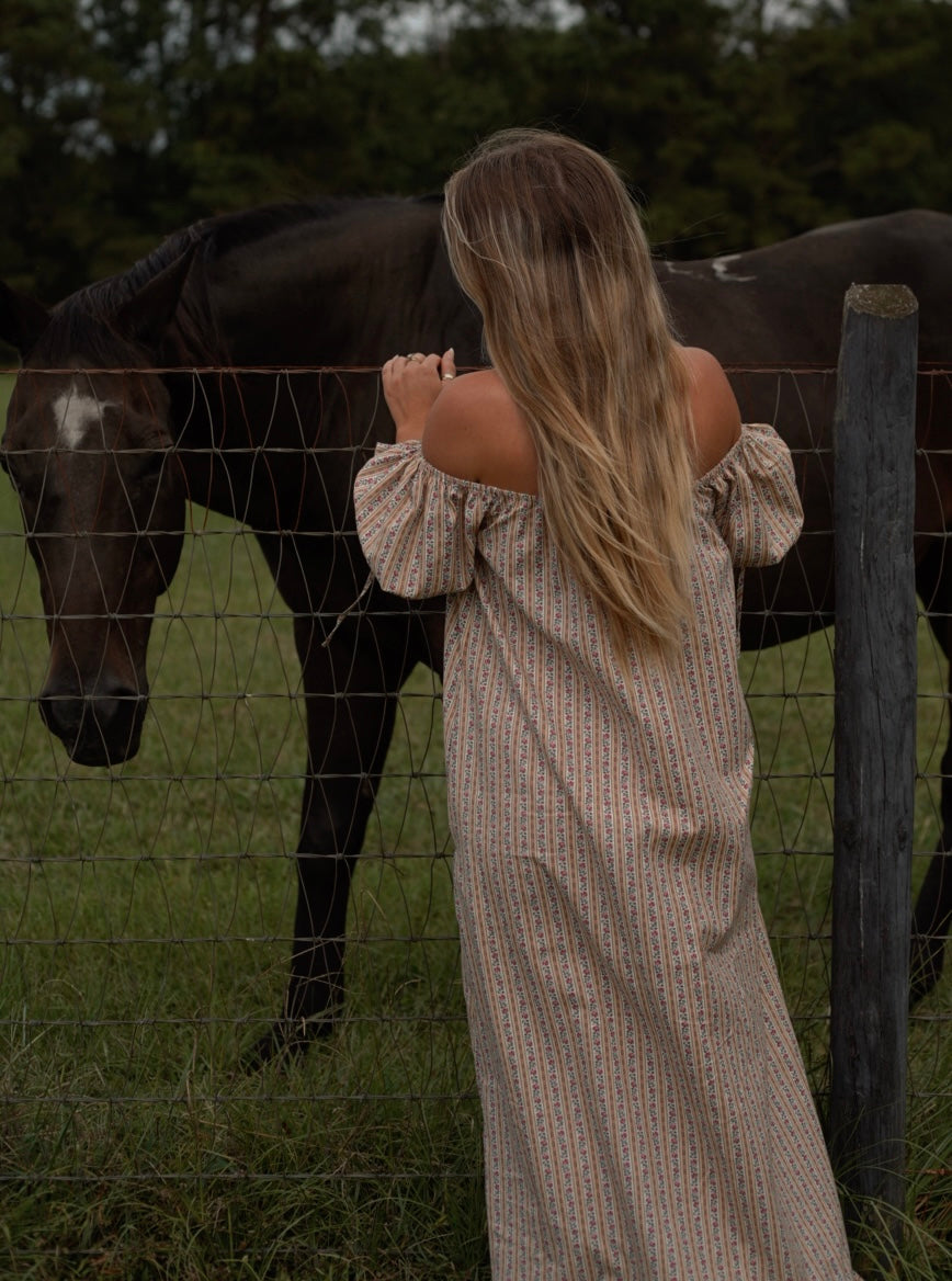 Millie Housedress in Autumn Stripe