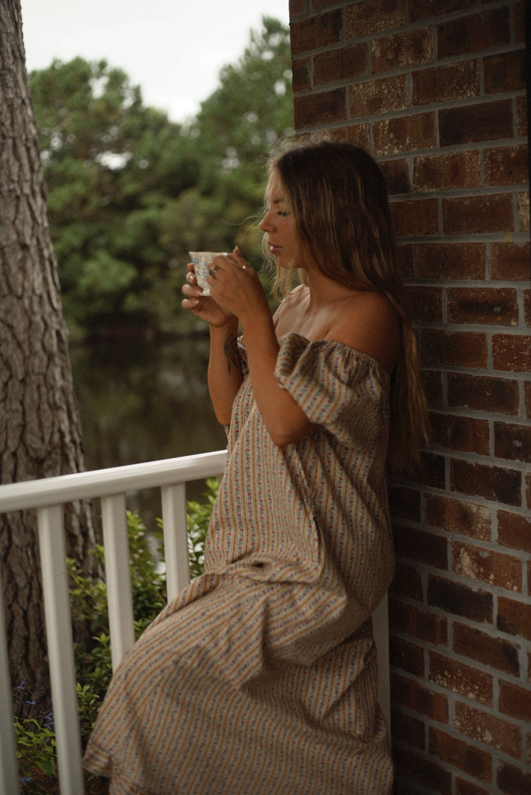 Millie Housedress in Autumn Stripe