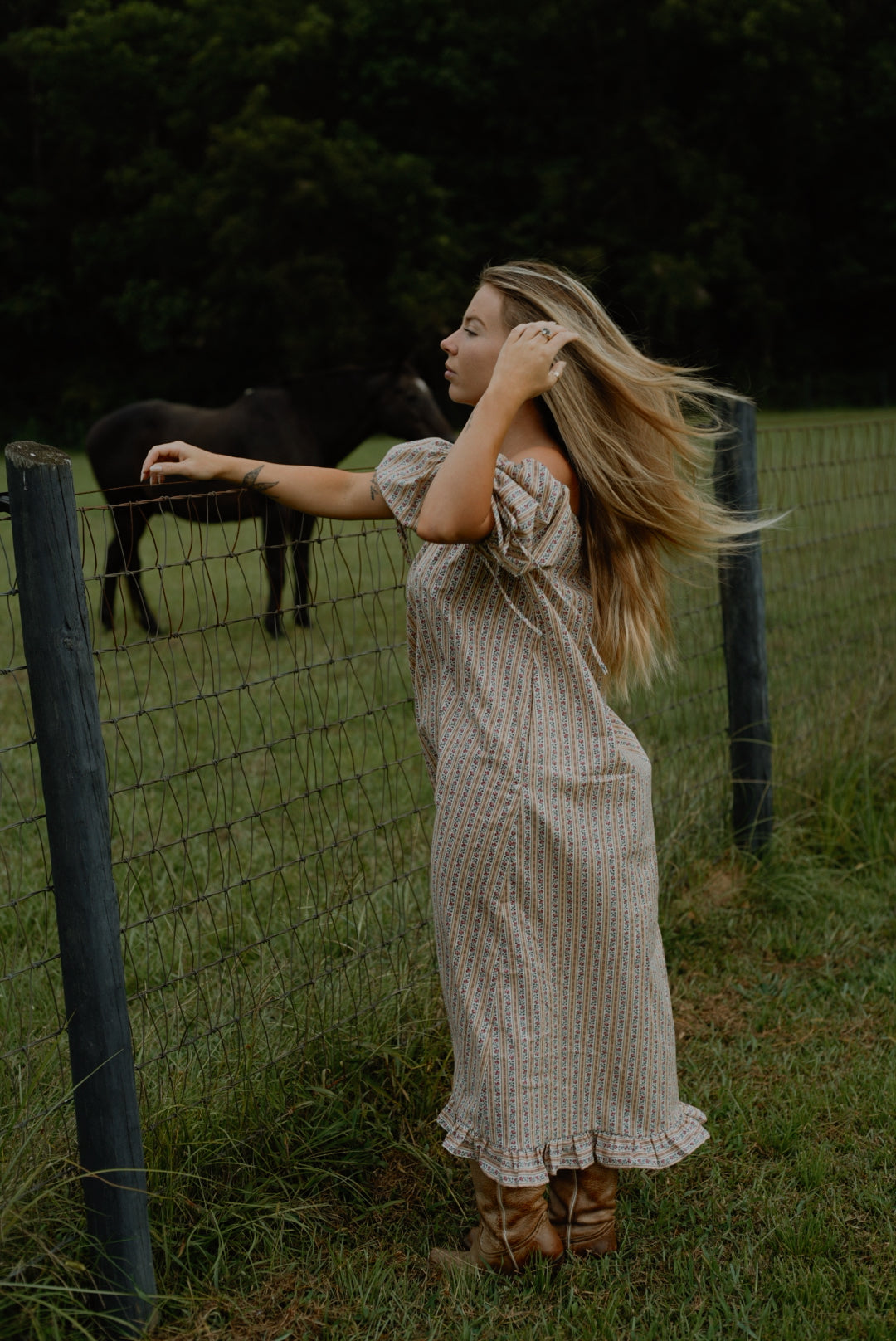 Millie Housedress in Autumn Stripe