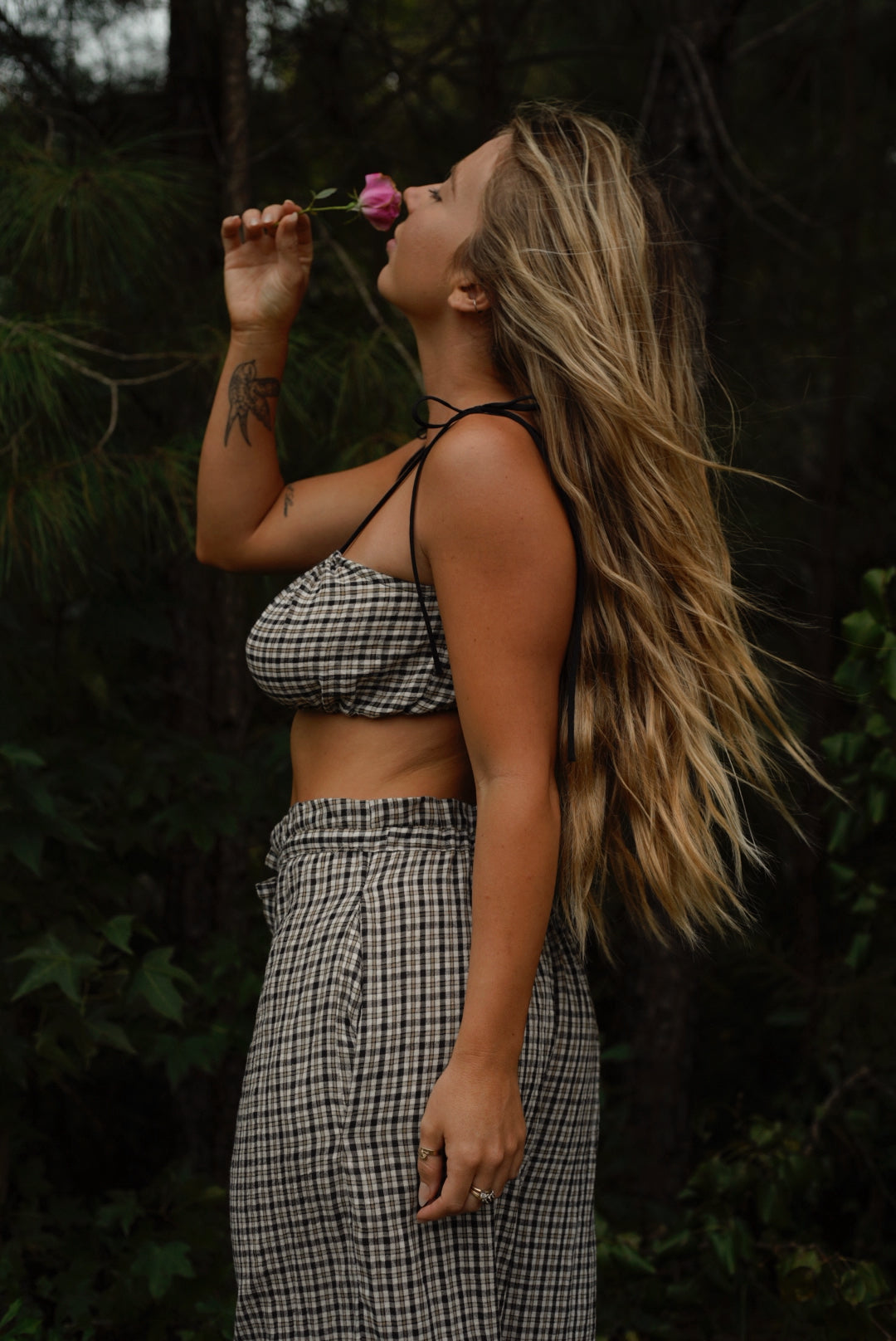 Jane Ruffle Pant in Heirloom Plaid