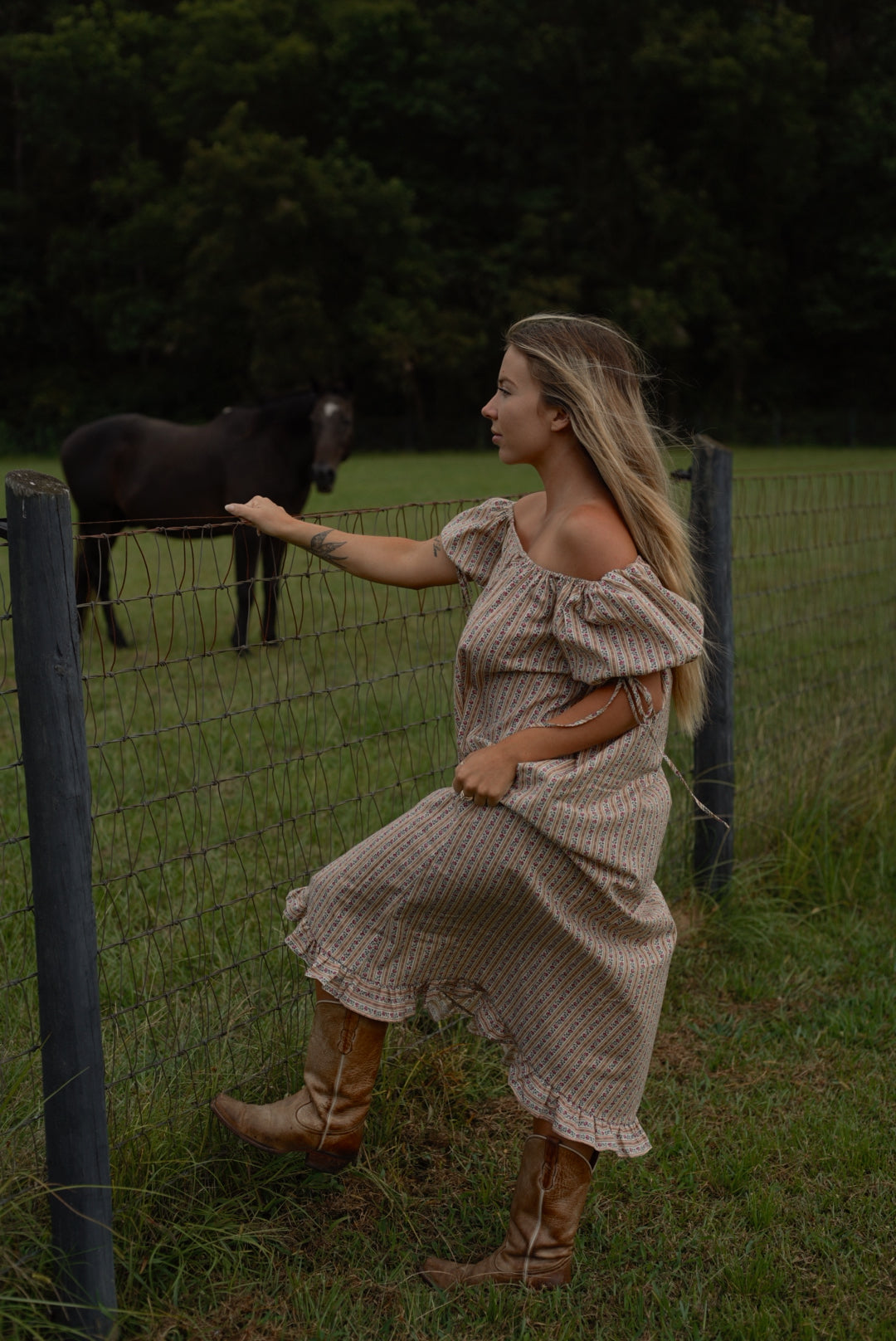Millie Housedress in Autumn Stripe