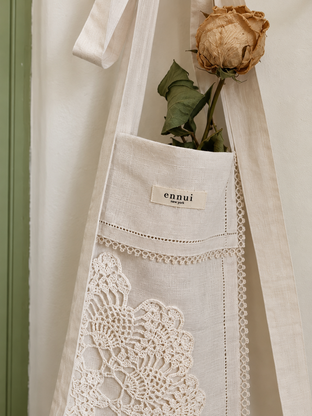 Heirloom Linen Doily Market Tote