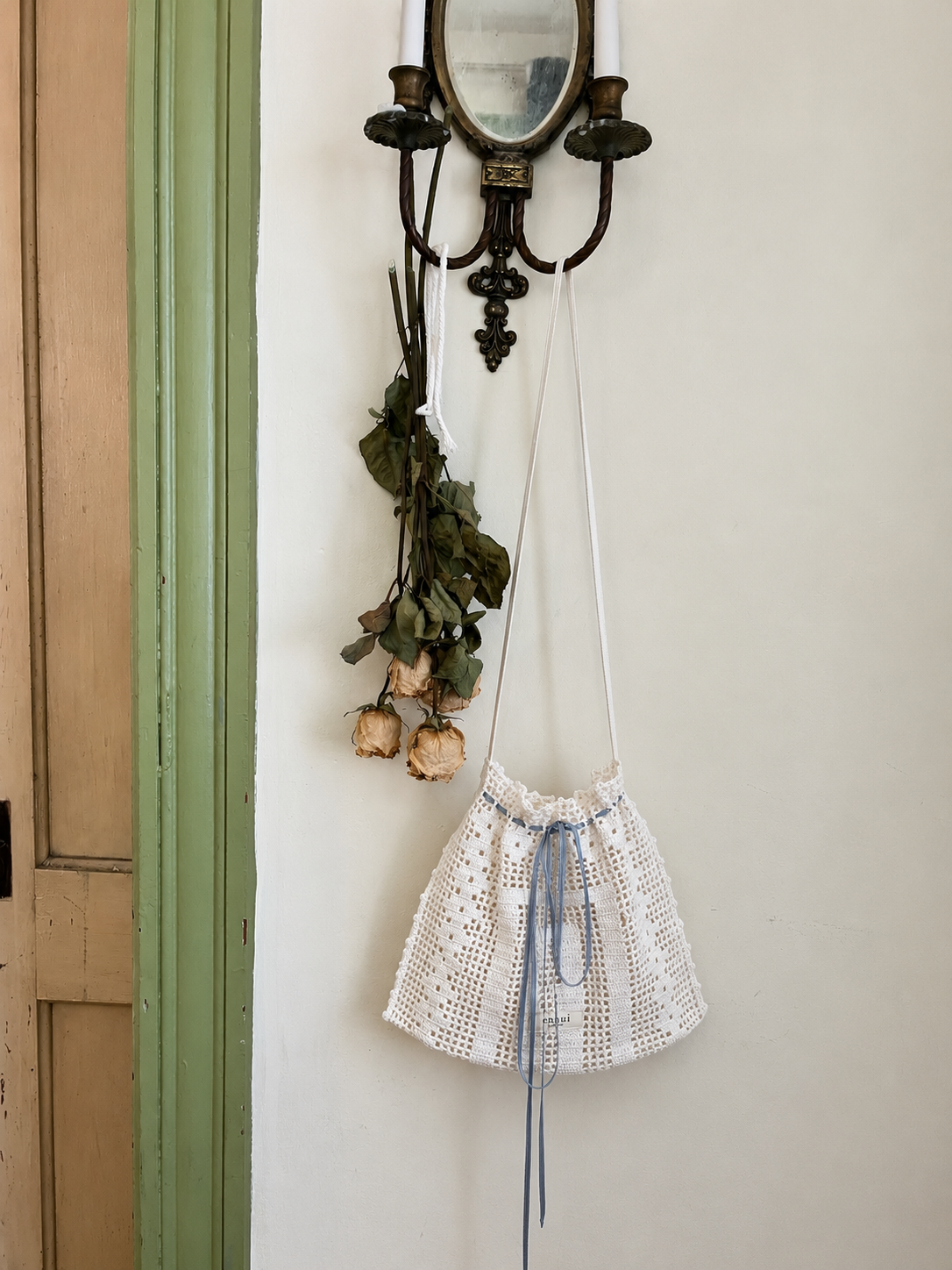 Heirloom Lace & Ribbon Pouch