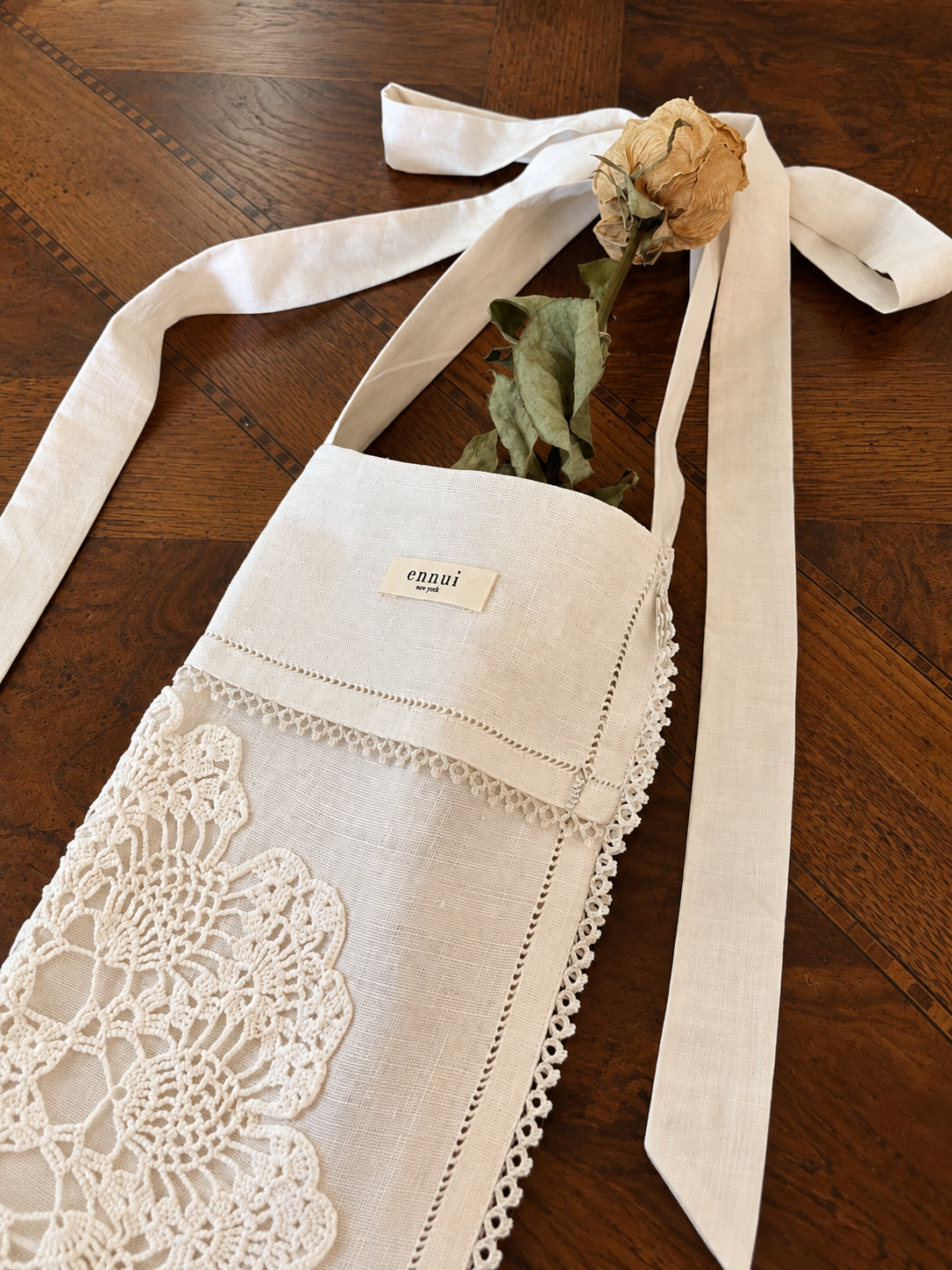 Heirloom Linen Doily Market Tote