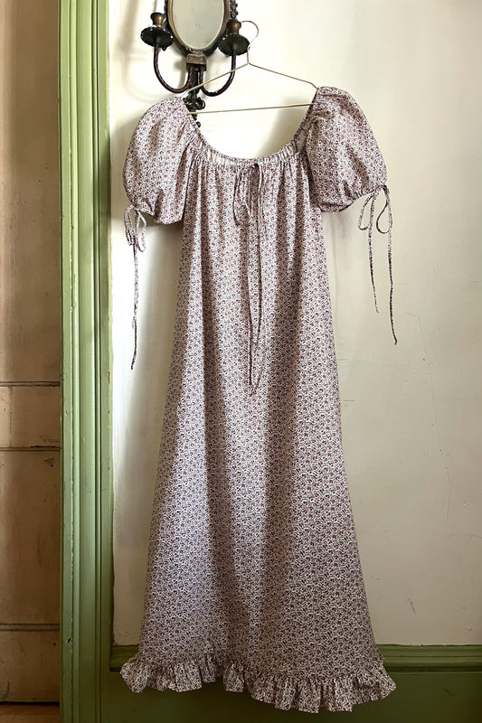 Millie Housedress in Cream Vine Floral