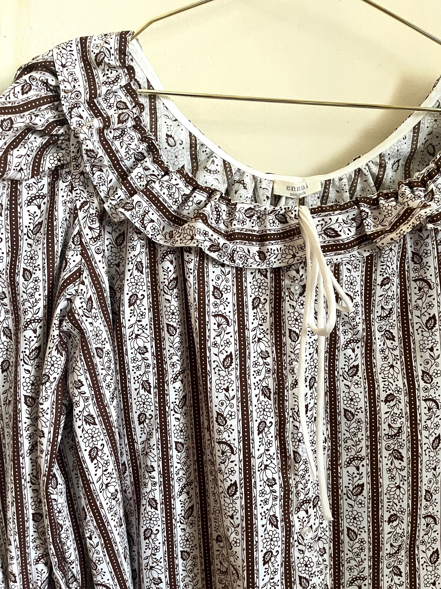 3/4 Slv Jane Blouse in Harvest Stripe