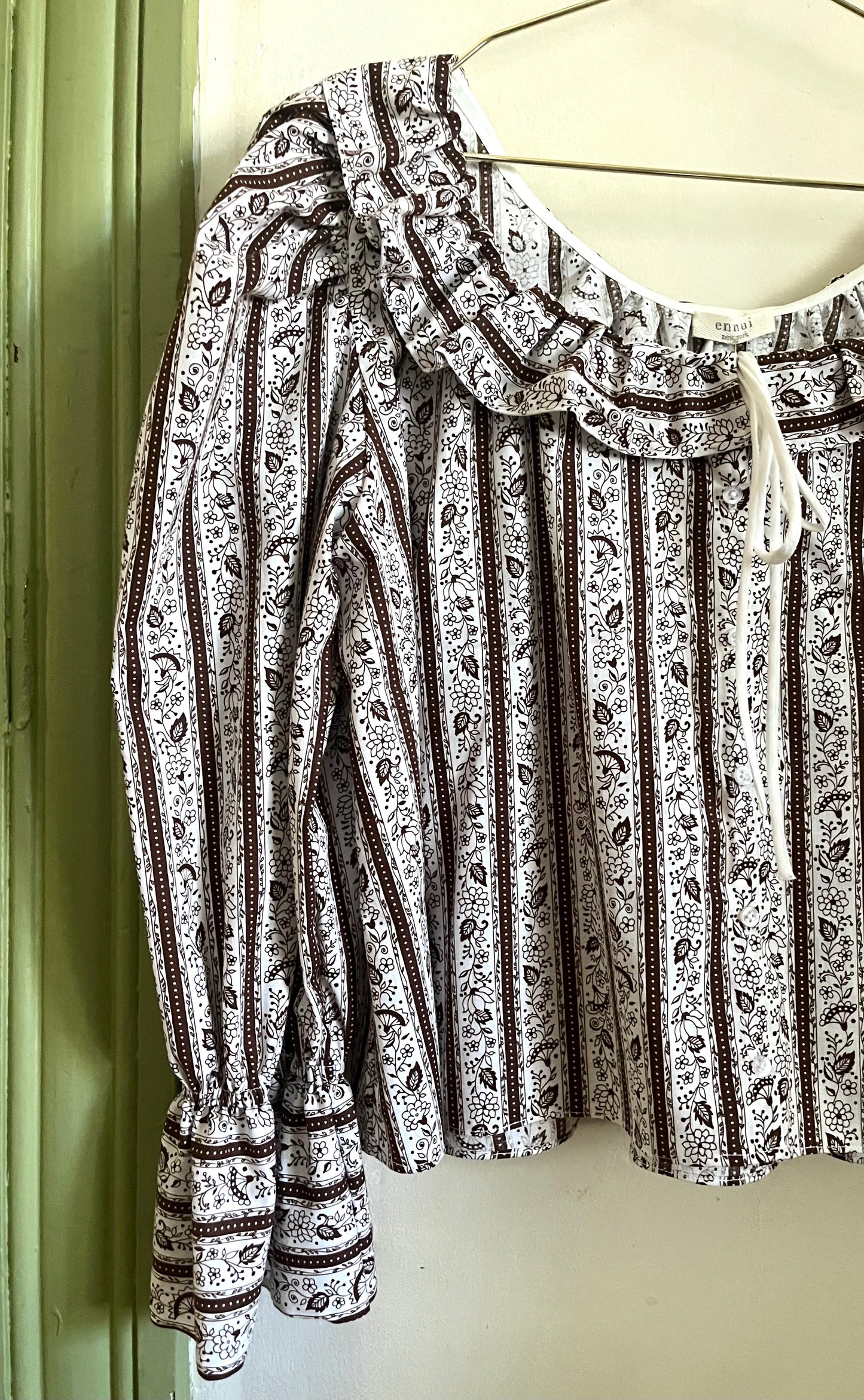 3/4 Slv Jane Blouse in Harvest Stripe