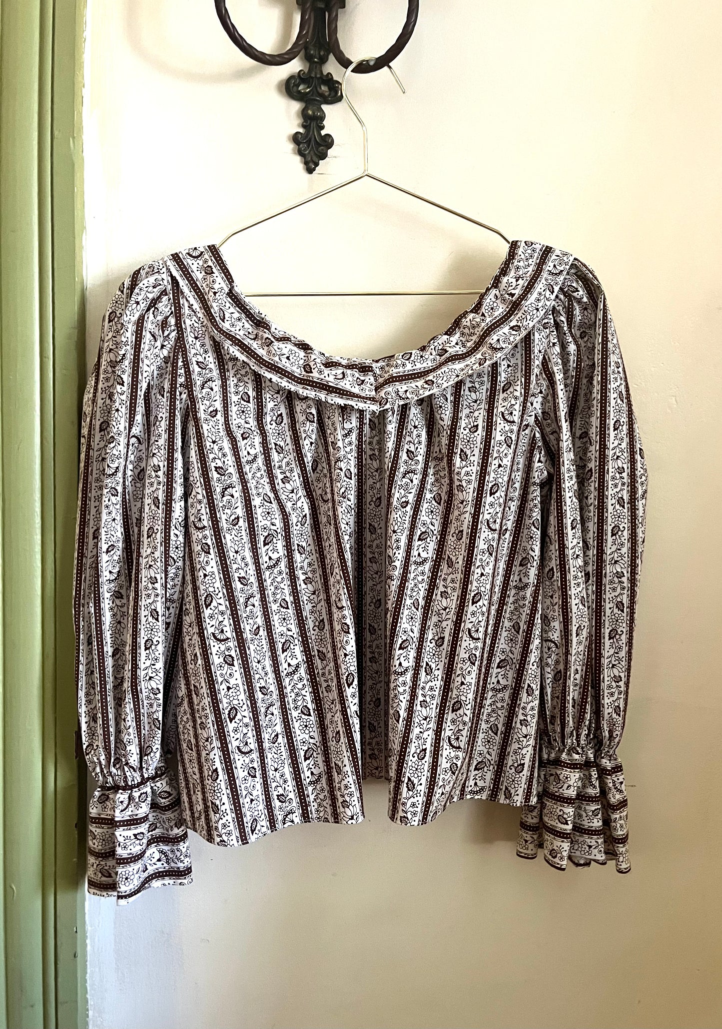 3/4 Slv Jane Blouse in Harvest Stripe