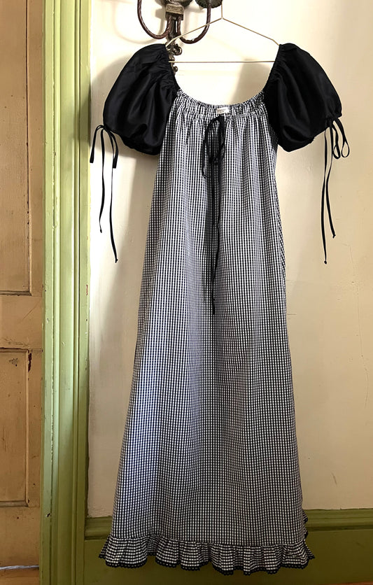 Millie Housedress in Noir Gingham