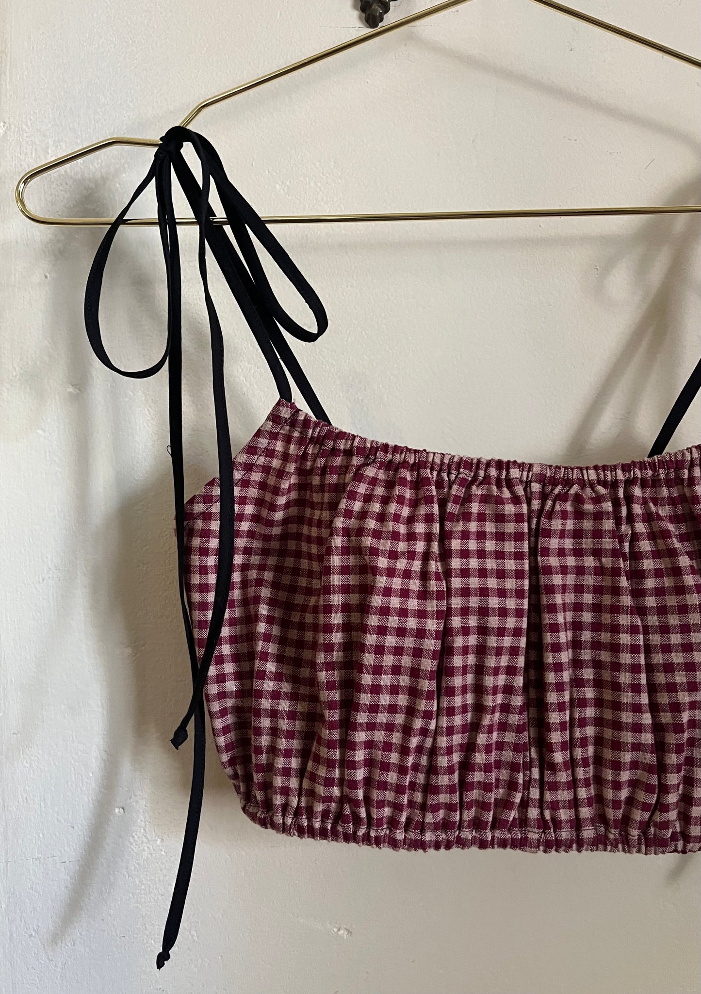 Picnic Top in Ruby Check