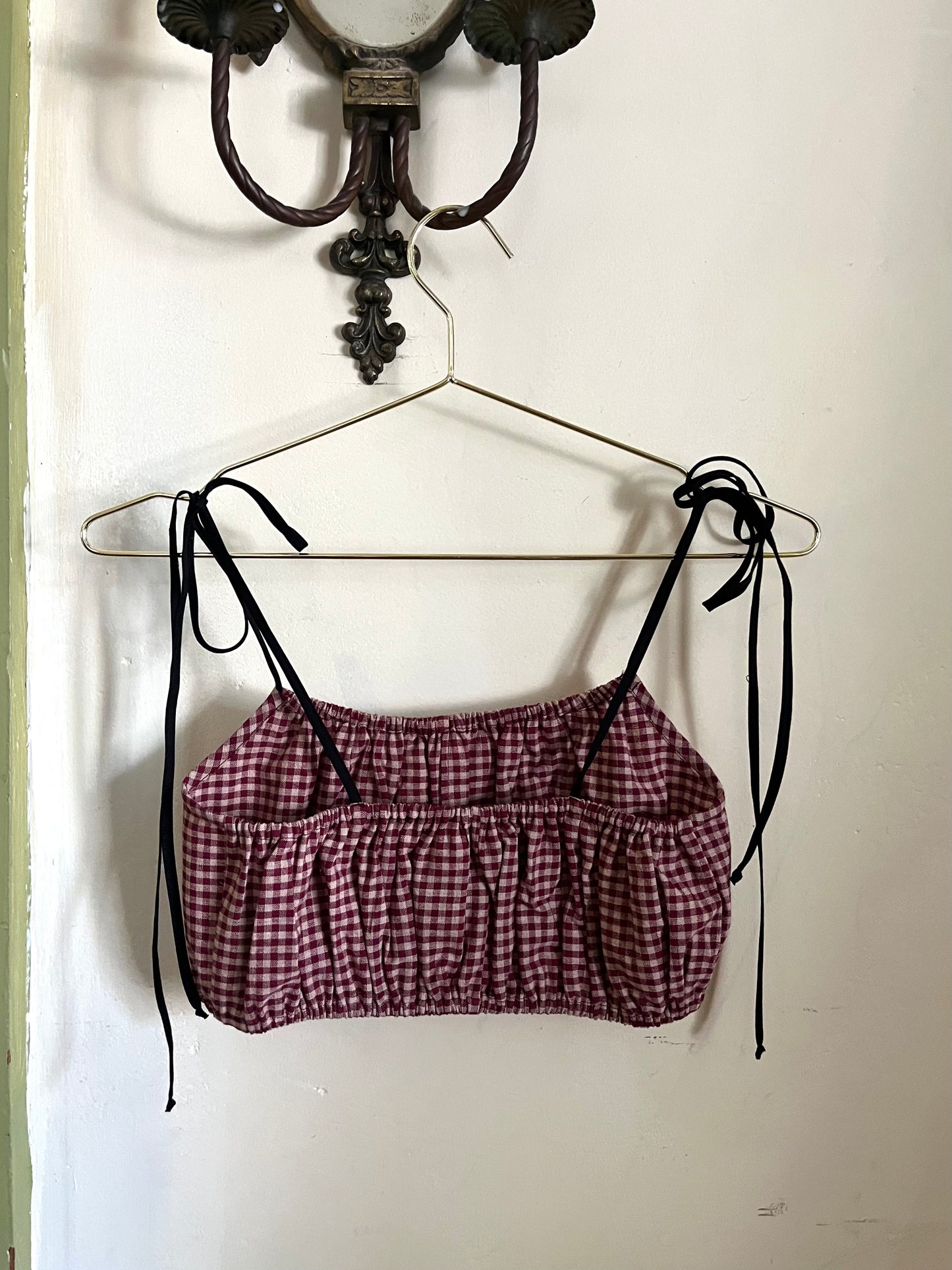 Picnic Top in Ruby Check