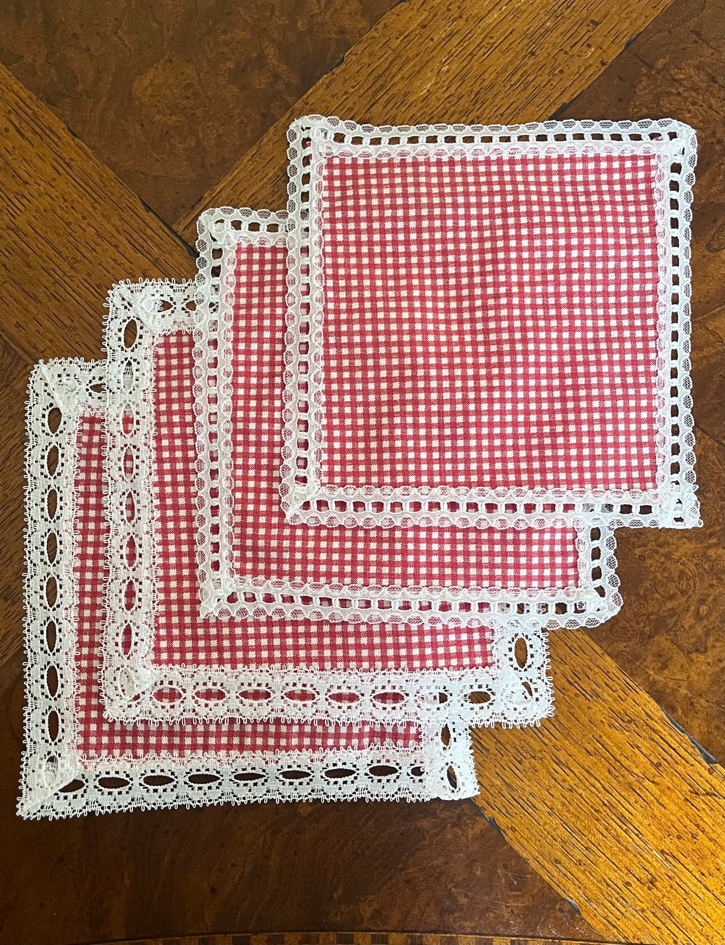 Cocktail Napkins in Heirloom Check (Set of 4)