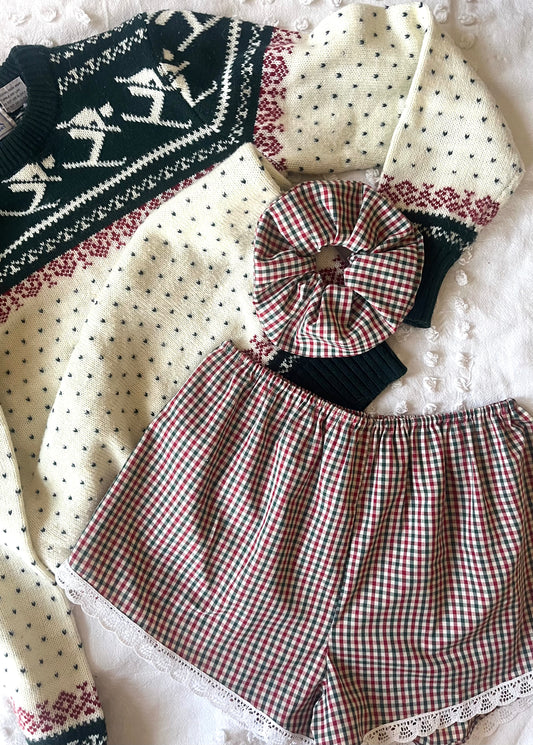 The Bloomer in Peppermint Plaid
