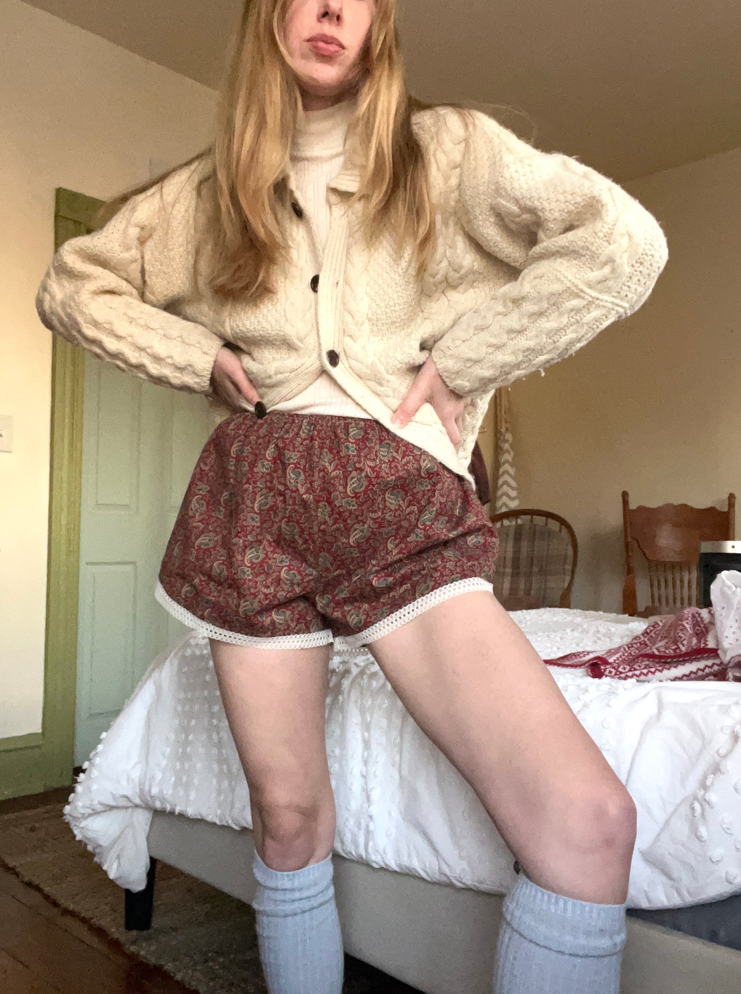 The Bloomer in Garnet Paisley