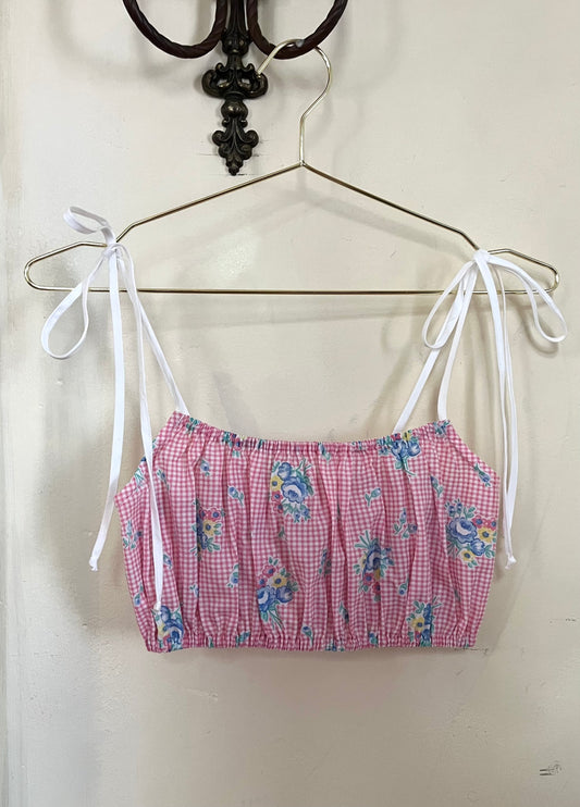 Picnic Top in Camellia Floral Gingham