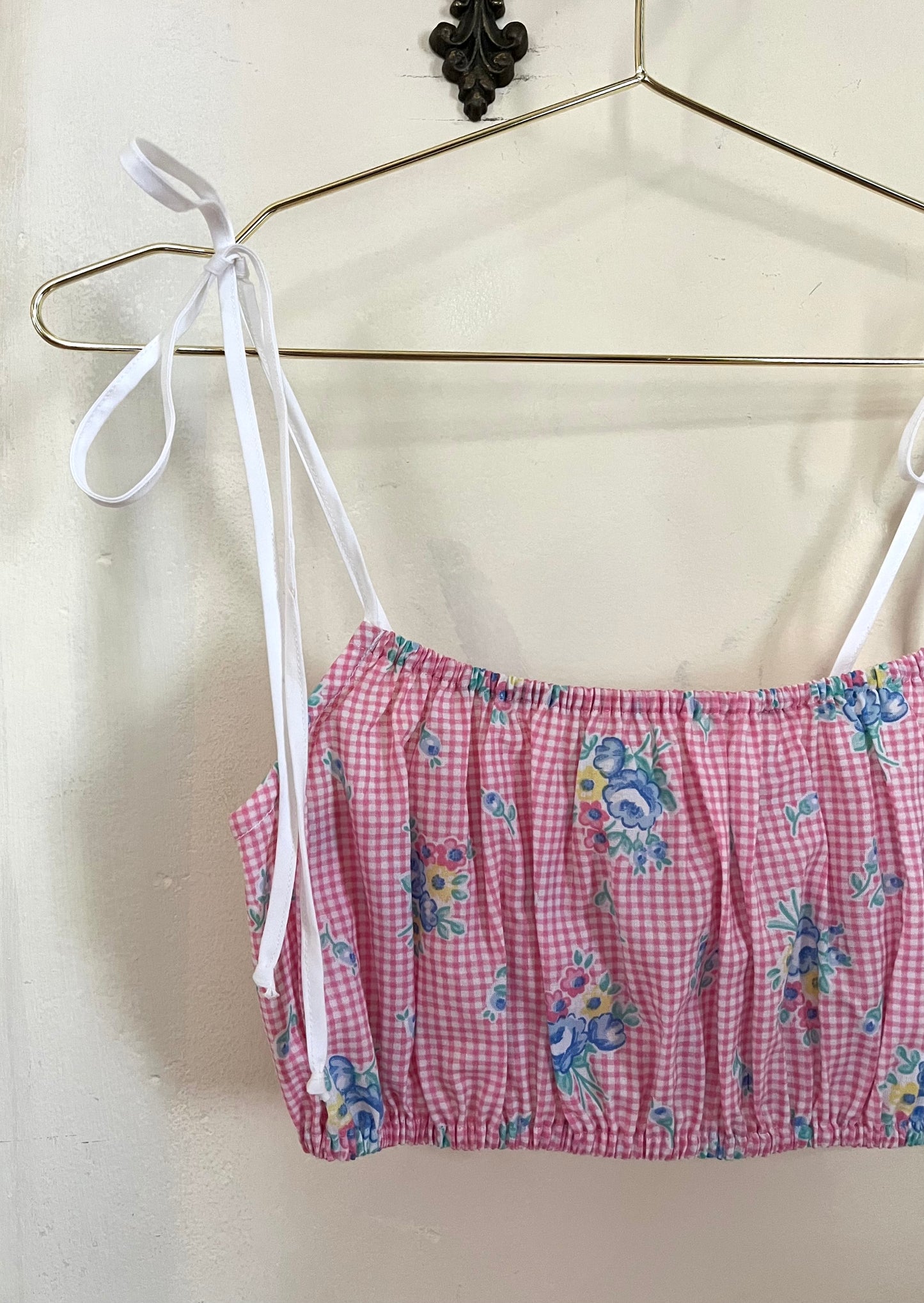 Picnic Top in Camellia Floral Gingham