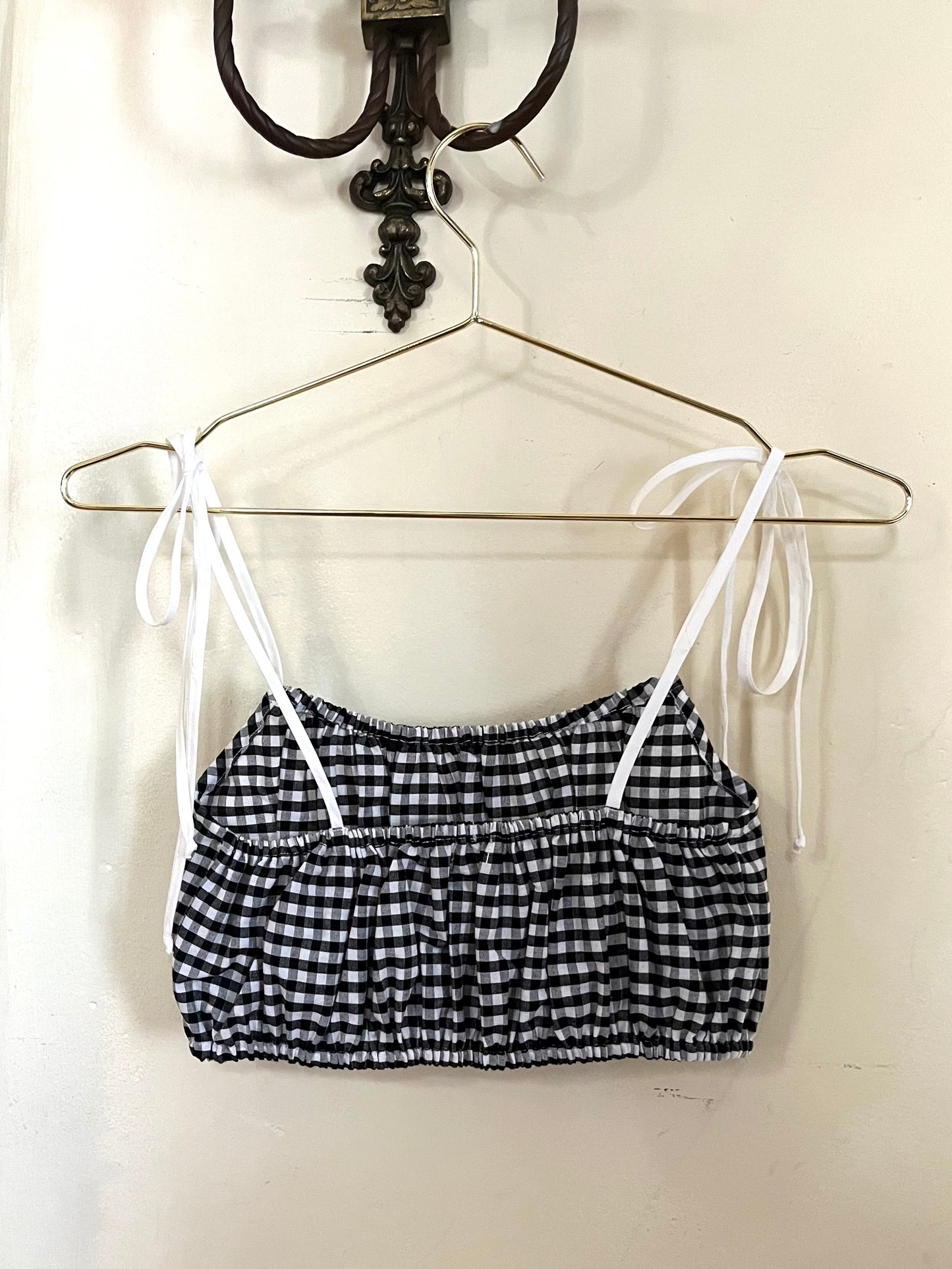Picnic Top in Noir Gingham