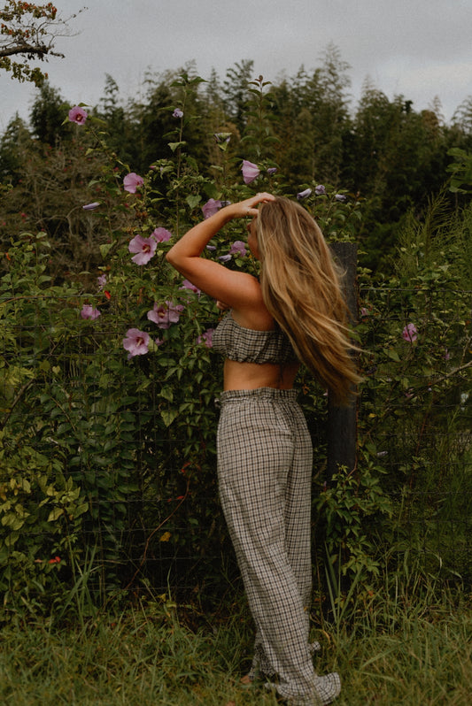 Jane Ruffle Pant in Heirloom Plaid