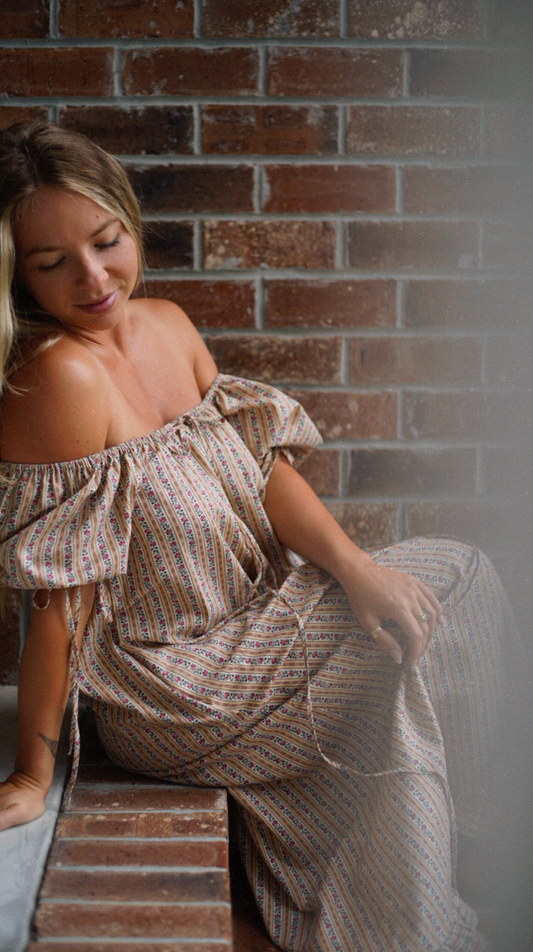 Millie Housedress in Autumn Stripe